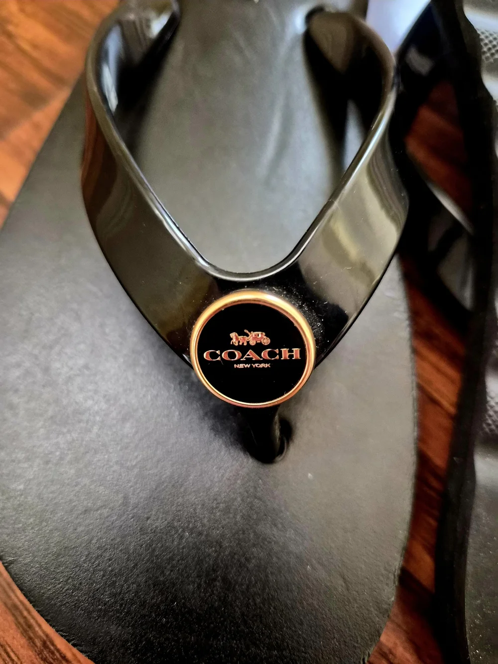 Coach Black Zayn Flip Flop